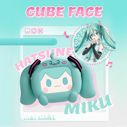Auriculares Inalámbricos Hatsune Miku Cube Face TWS – Pantalla LCD Táctil & Funda Kawaii Edición Bilibili